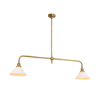 Minimalist Pendant Light Brass Ceramic Height 16