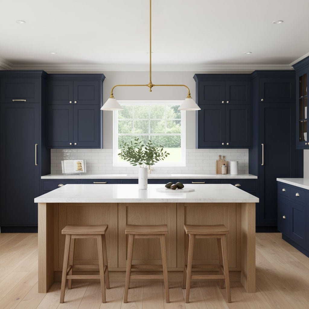 Minimalist Pendant Light Brass Ceramic Height 6