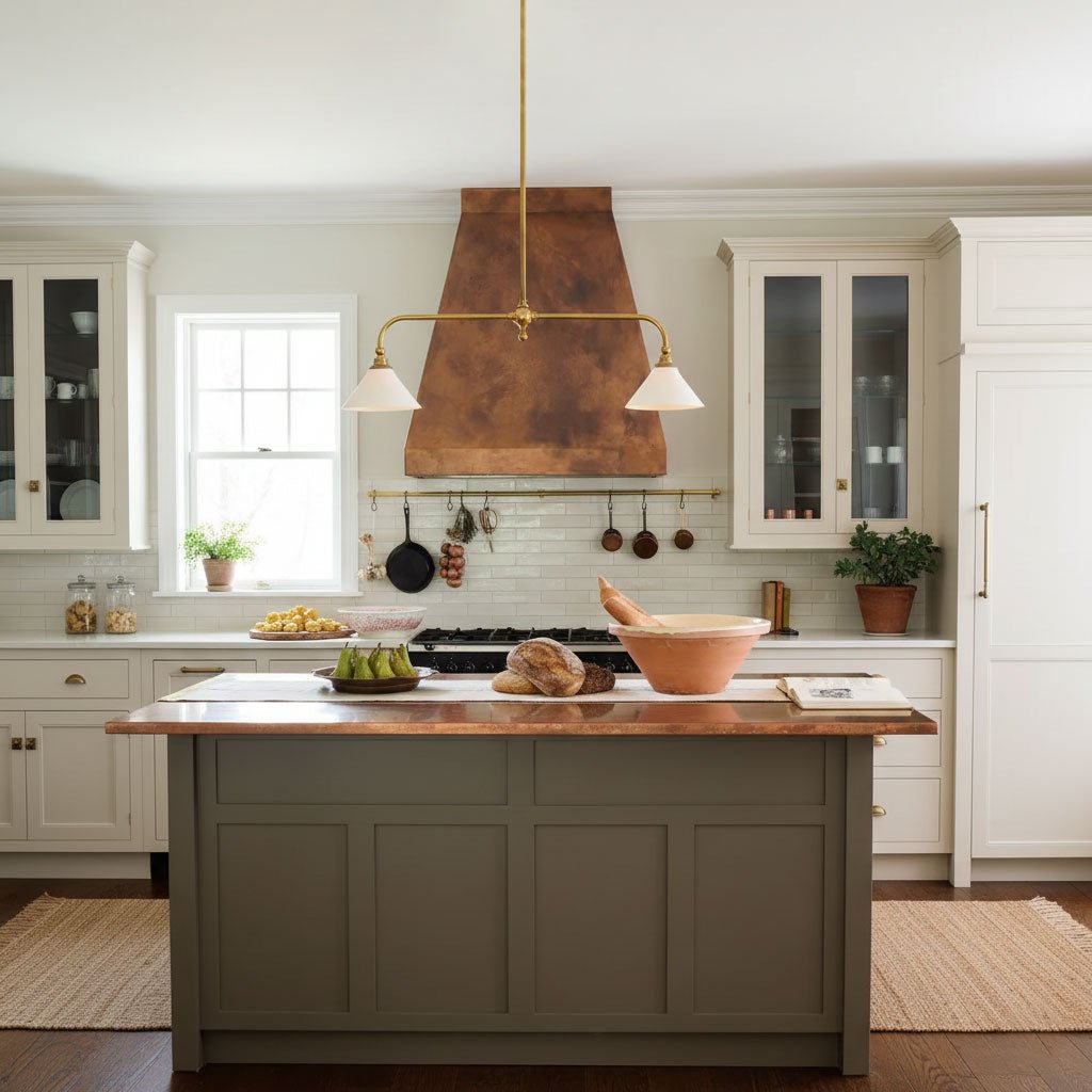 Minimalist Pendant Light Brass Ceramic Height 7