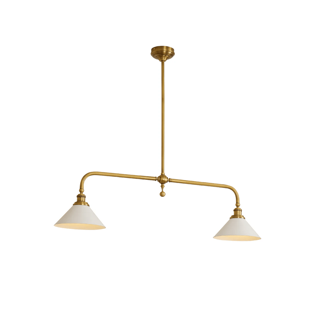 Minimalist Pendant Light Brass Ceramic Height 9
