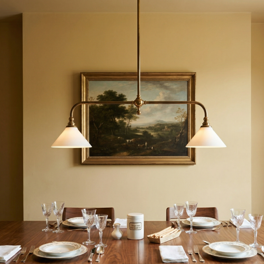 Minimalist Pendant Light Brass Ceramic Height 99