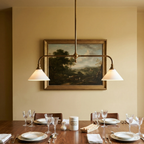 Minimalist Pendant Light Brass Ceramic Height 99
