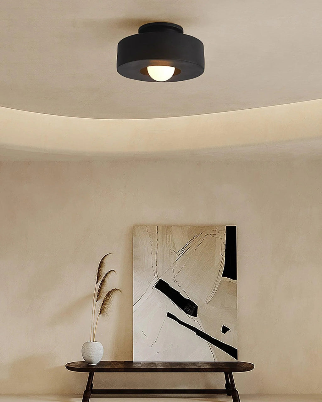 Minimalist Modern Flush Mount Ceiling Light – Circular LED Ceiling Lamp with Warm Illumination 7