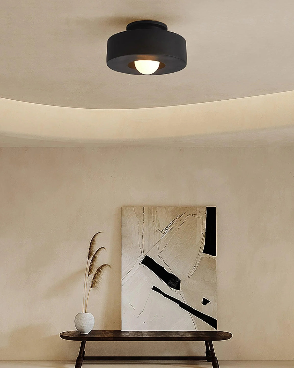Minimalist Modern Flush Mount Ceiling Light – Circular LED Ceiling Lamp with Warm Illumination 7