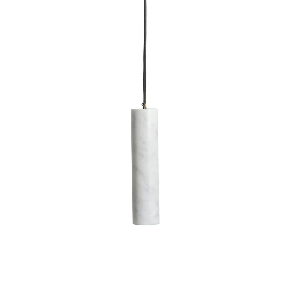 White Alabaster Stone Pendant Light Cylindrical Shade Natural Finish Minimalist Kitchen Dining Room Home Decor - Stack & Clear 3