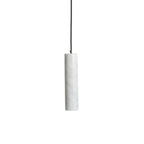 White Alabaster Stone Pendant Light Cylindrical Shade Natural Finish Minimalist Kitchen Dining Room Home Decor - Stack & Clear 3