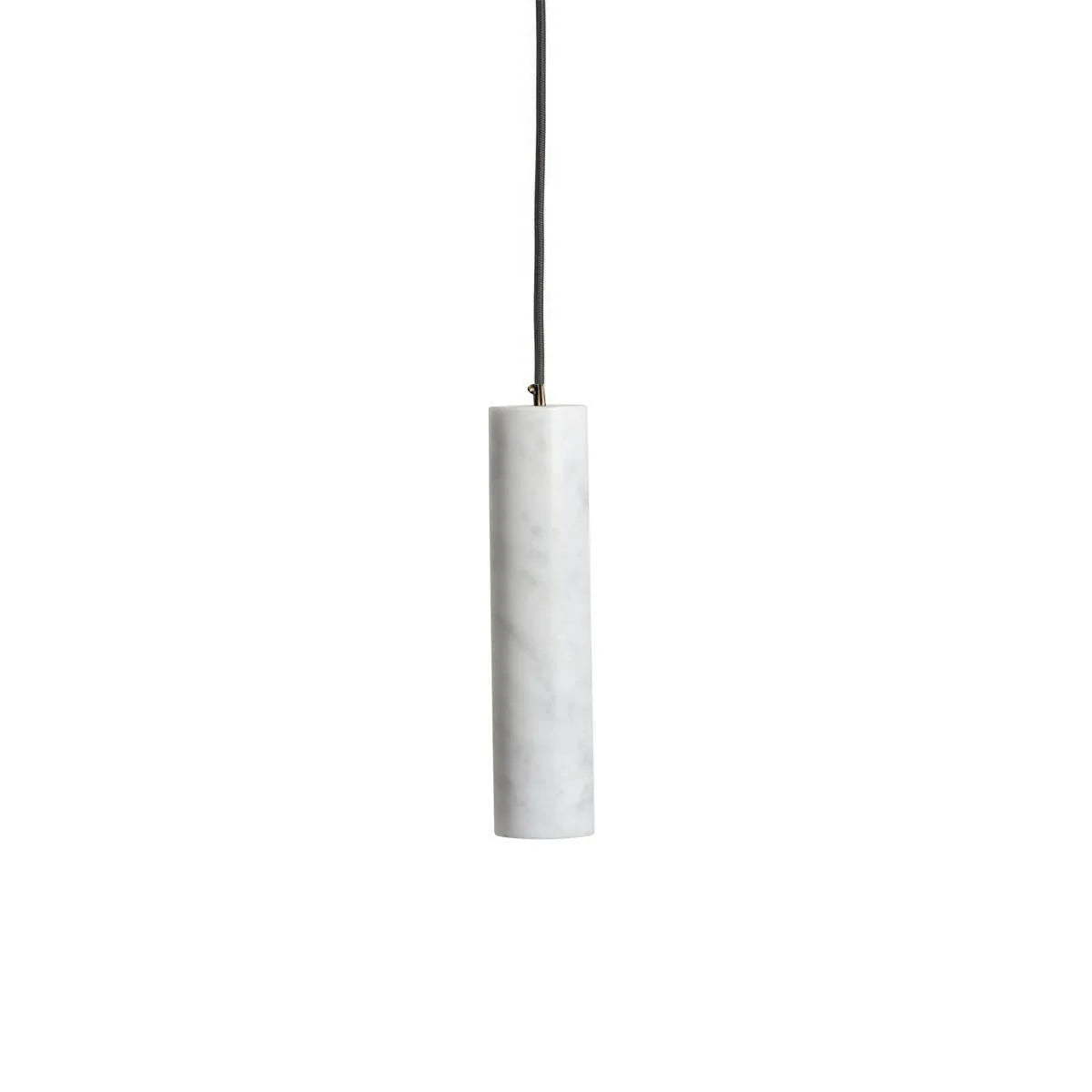 White Alabaster Stone Pendant Light Cylindrical Shade Natural Finish Minimalist Kitchen Dining Room Home Decor - Stack & Clear 3