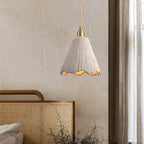 Minimalist Pendant Light Cement Finish Adjustable Height 4