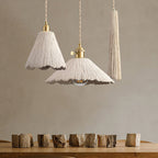 Minimalist Pendant Light Cement Finish Adjustable Height 6