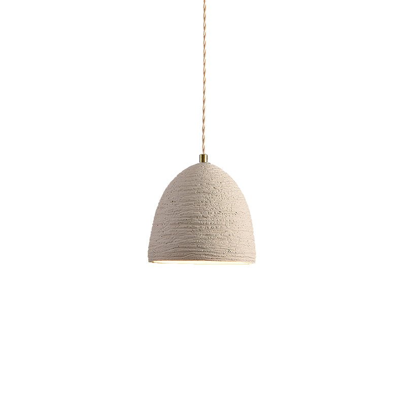 Minimalist Pendant Light Cement Finish Adjustable Height 9