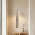 Minimalist Pendant Light Cement Finish Adjustable Height 99