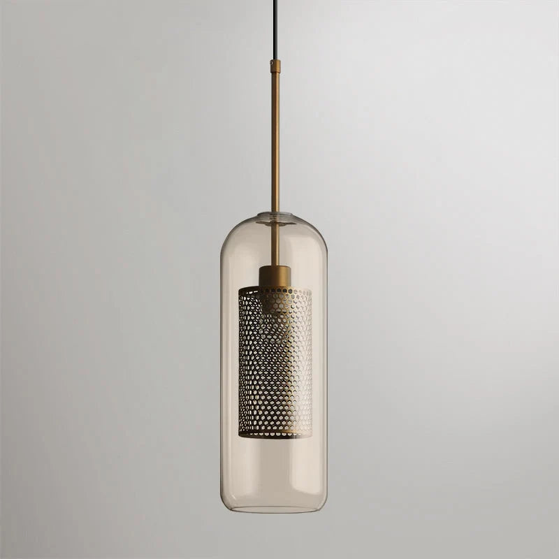Clear Glass Metal Pendant Light Capsule Shape Adjustable Silver Finish Modern Kitchen Dining Room Home Decor - Stack & Clear 13