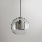 Clear Glass Metal Pendant Light Capsule Shape Adjustable Silver Finish Modern Kitchen Dining Room Home Decor - Stack & Clear 14