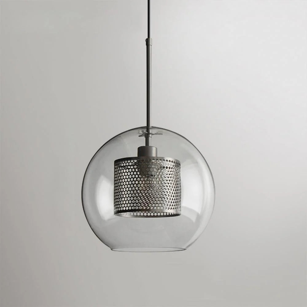 Clear Glass Metal Pendant Light Capsule Shape Adjustable Silver Finish Modern Kitchen Dining Room Home Decor - Stack & Clear 14