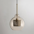Clear Glass Metal Pendant Light Capsule Shape Adjustable Silver Finish Modern Kitchen Dining Room Home Decor - Stack & Clear 15