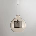 Clear Glass Metal Pendant Light Capsule Shape Adjustable Silver Finish Modern Kitchen Dining Room Home Decor - Stack & Clear 19