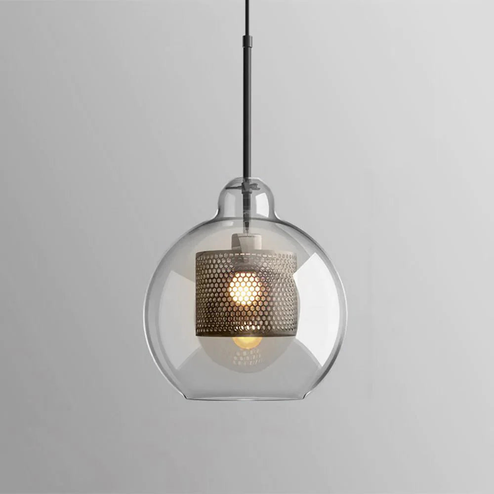 Clear Glass Metal Pendant Light Capsule Shape Adjustable Silver Finish Modern Kitchen Dining Room Home Decor - Stack & Clear 21
