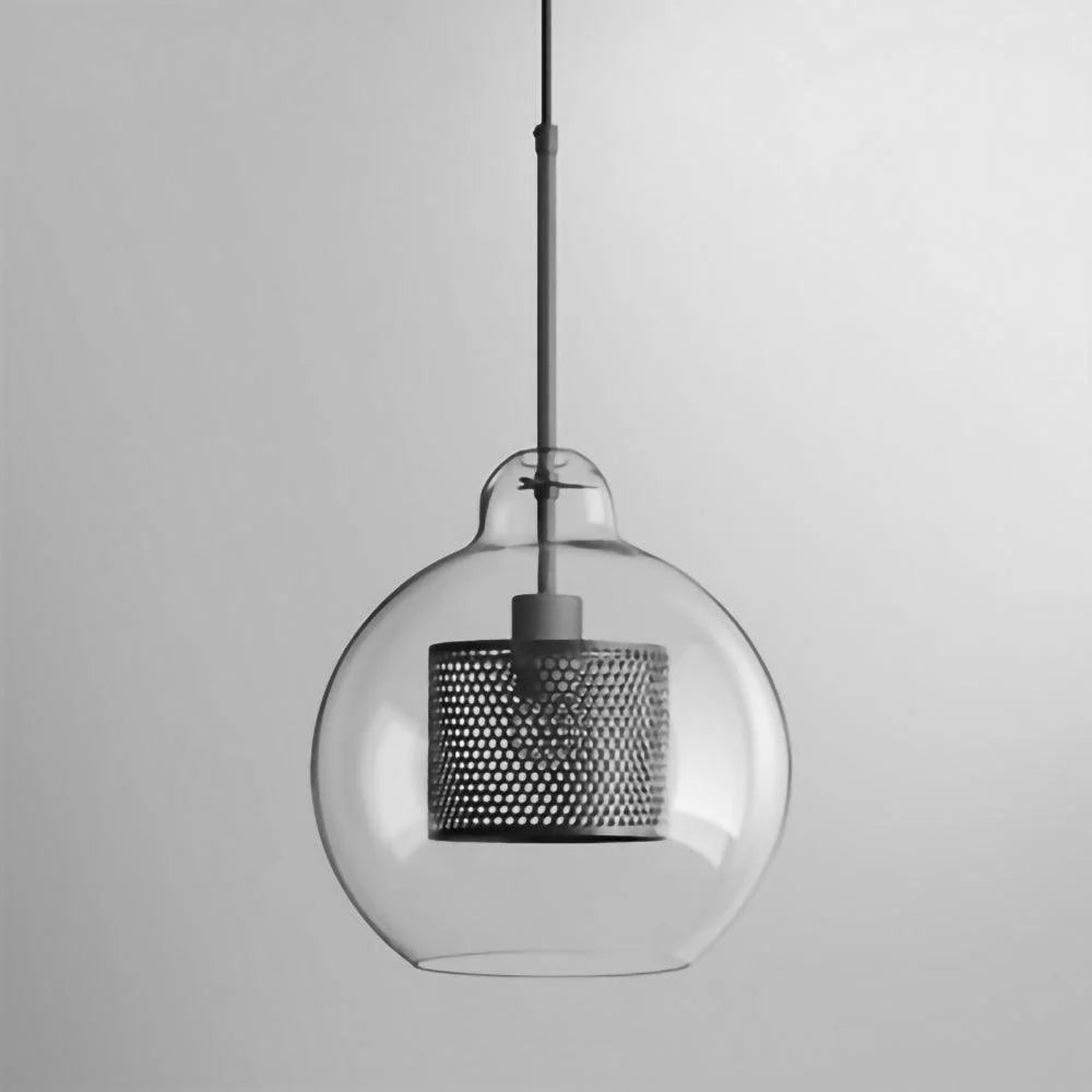 Clear Glass Metal Pendant Light Capsule Shape Adjustable Silver Finish Modern Kitchen Dining Room Home Decor - Stack & Clear 22