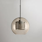 Clear Glass Metal Pendant Light Capsule Shape Adjustable Silver Finish Modern Kitchen Dining Room Home Decor - Stack & Clear 24