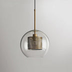 Clear Glass Metal Pendant Light Capsule Shape Adjustable Silver Finish Modern Kitchen Dining Room Home Decor - Stack & Clear 28