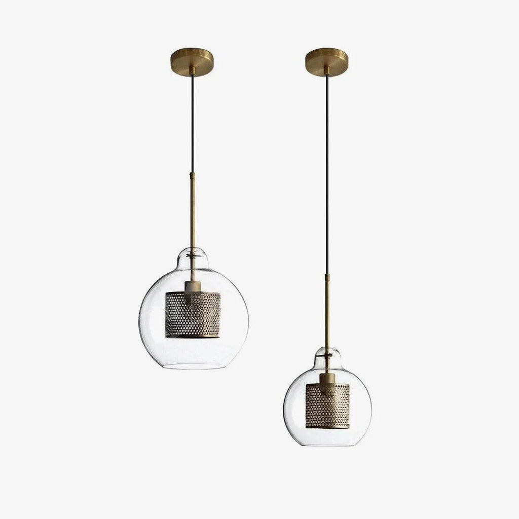 Clear Glass Metal Pendant Light Capsule Shape Adjustable Silver Finish Modern Kitchen Dining Room Home Decor - Stack & Clear 9