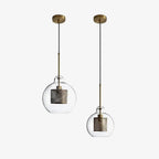 Clear Glass Metal Pendant Light Capsule Shape Adjustable Silver Finish Modern Kitchen Dining Room Home Decor - Stack & Clear 9