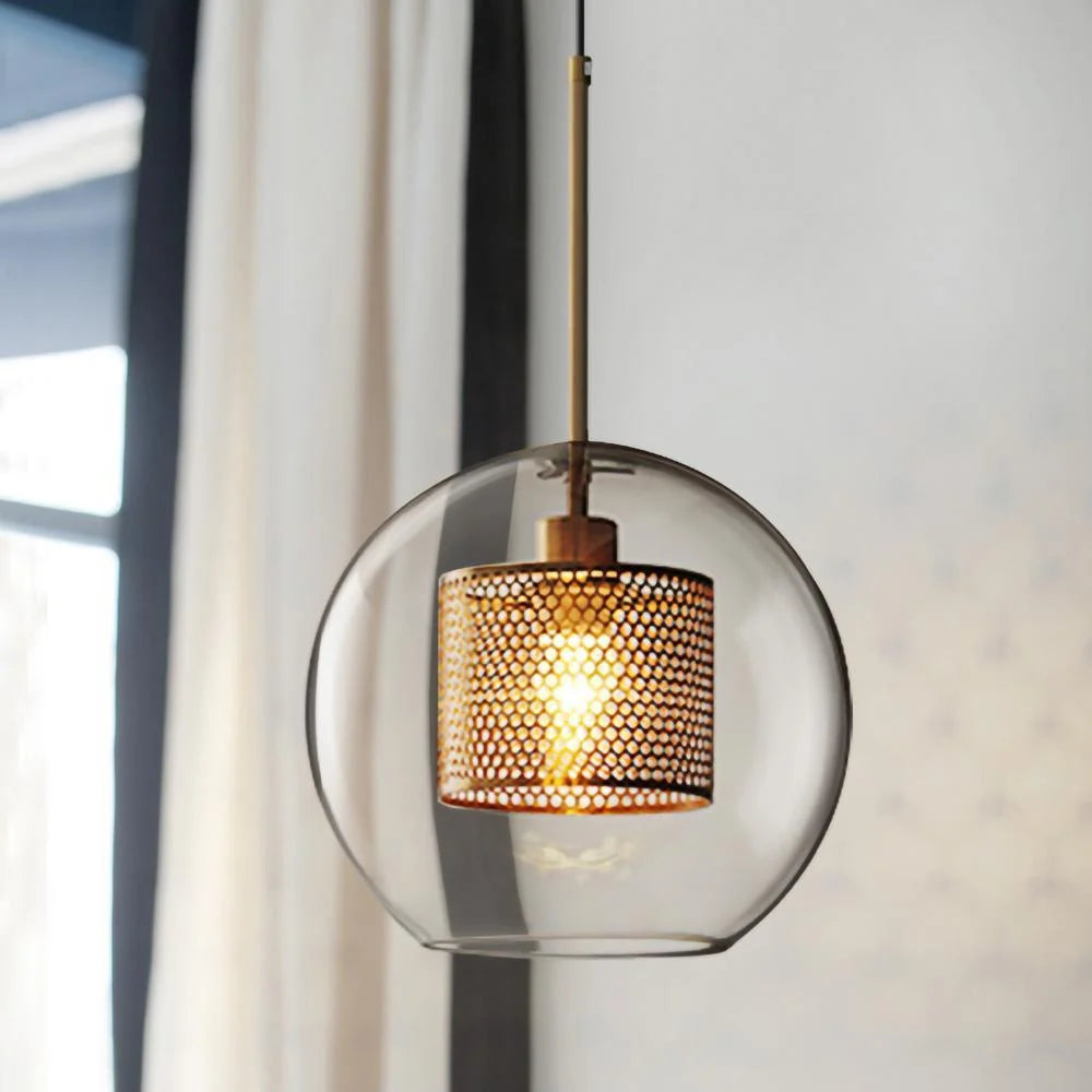 Clear Glass Metal Pendant Light Capsule Shape Adjustable Silver Finish Modern Kitchen Dining Room Home Decor - Stack & Clear 10