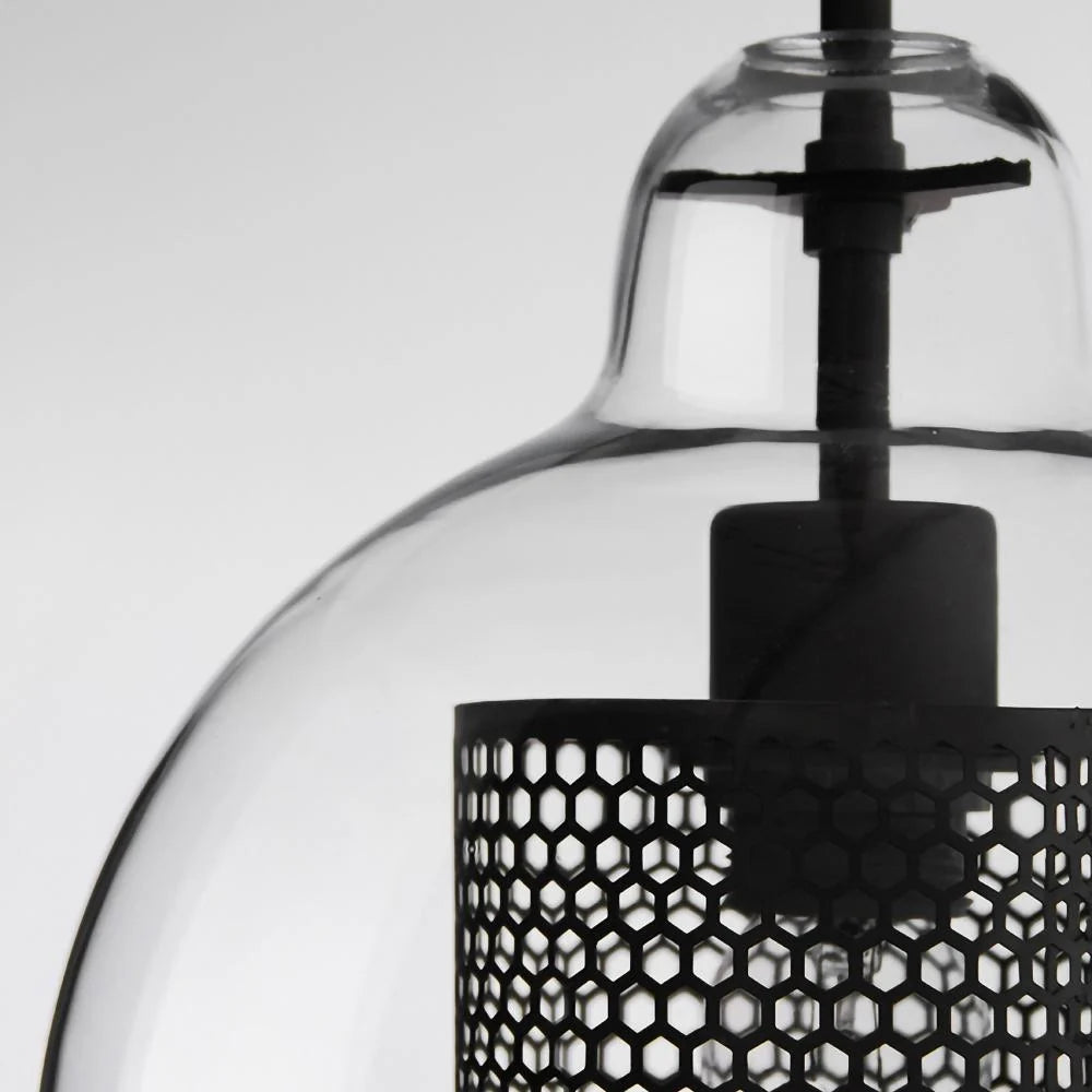 Clear Glass Metal Pendant Light Capsule Shape Adjustable Silver Finish Modern Kitchen Dining Room Home Decor - Stack & Clear 11