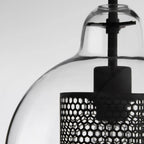 Clear Glass Metal Pendant Light Capsule Shape Adjustable Silver Finish Modern Kitchen Dining Room Home Decor - Stack & Clear 11