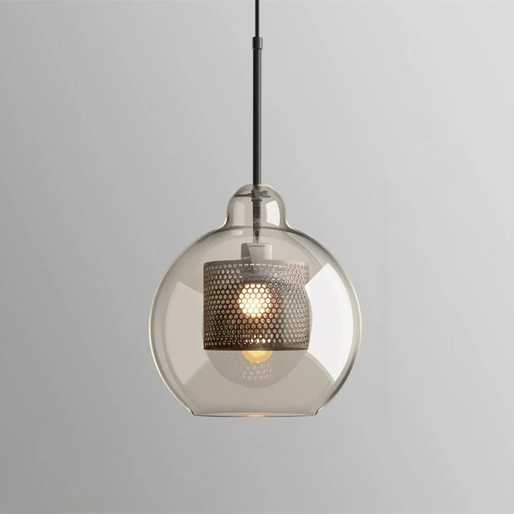 Clear Glass Metal Pendant Light Capsule Shape Adjustable Silver Finish Modern Kitchen Dining Room Home Decor - Stack & Clear 12