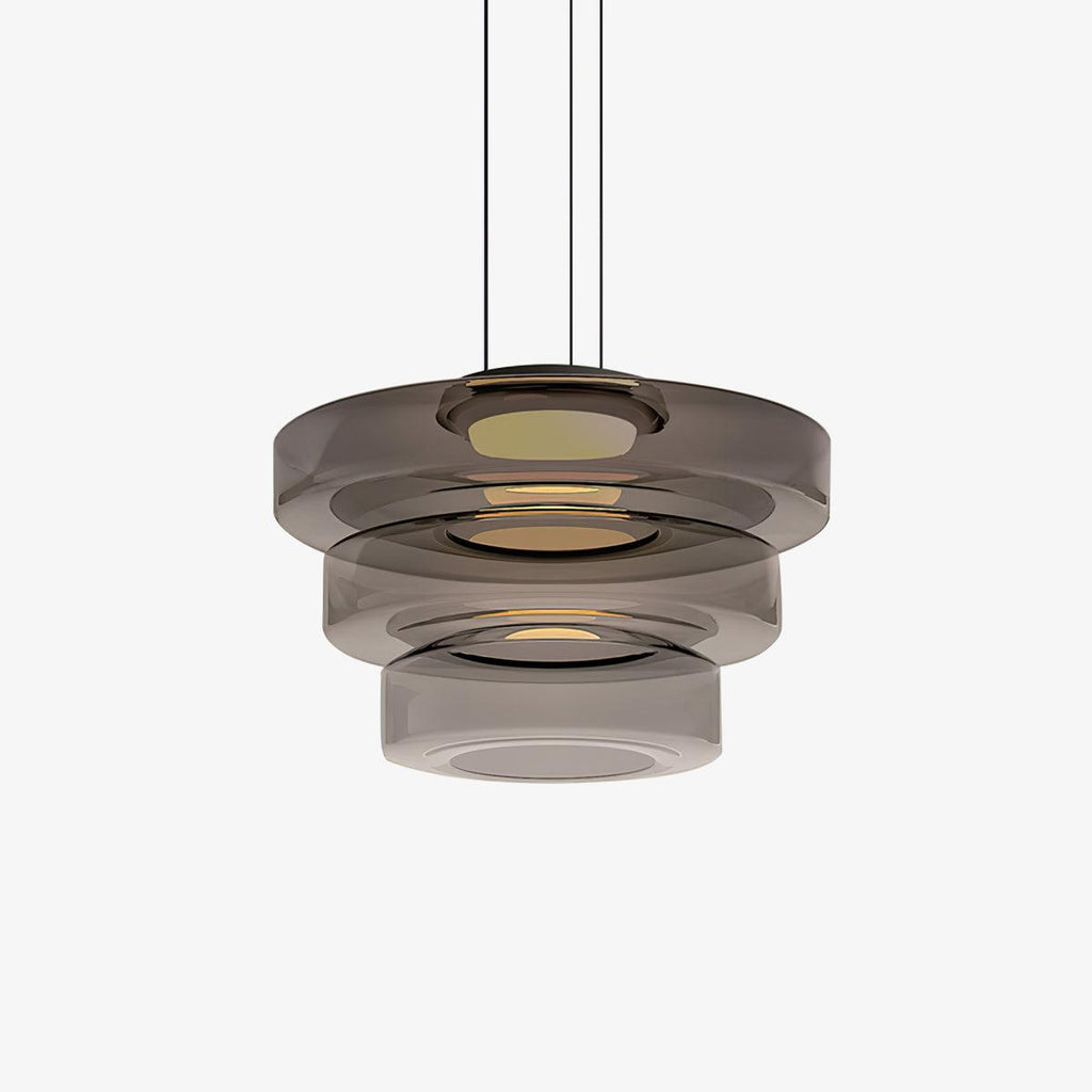 Minimalist Pendant Light Glass Adjustable Height Black 1