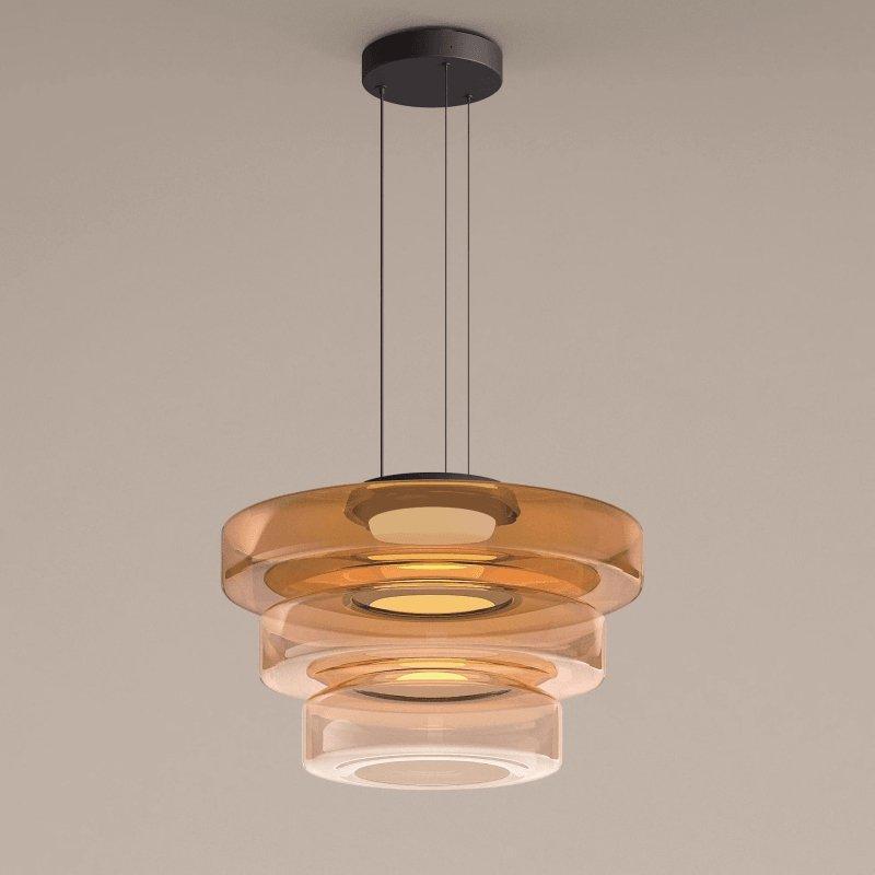 Minimalist Pendant Light Glass Adjustable Height Black 10