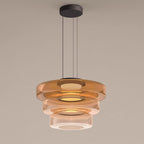 Minimalist Pendant Light Glass Adjustable Height Black 10
