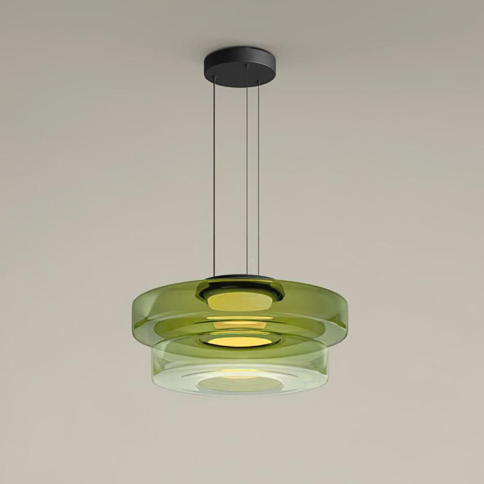 Minimalist Pendant Light Glass Adjustable Height Black 11
