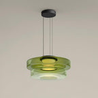 Minimalist Pendant Light Glass Adjustable Height Black 11