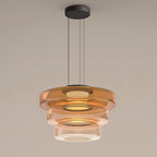 Minimalist Pendant Light Glass Adjustable Height Black 12