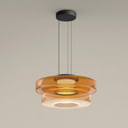 Minimalist Pendant Light Glass Adjustable Height Black 13