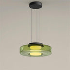 Minimalist Pendant Light Glass Adjustable Height Black 14