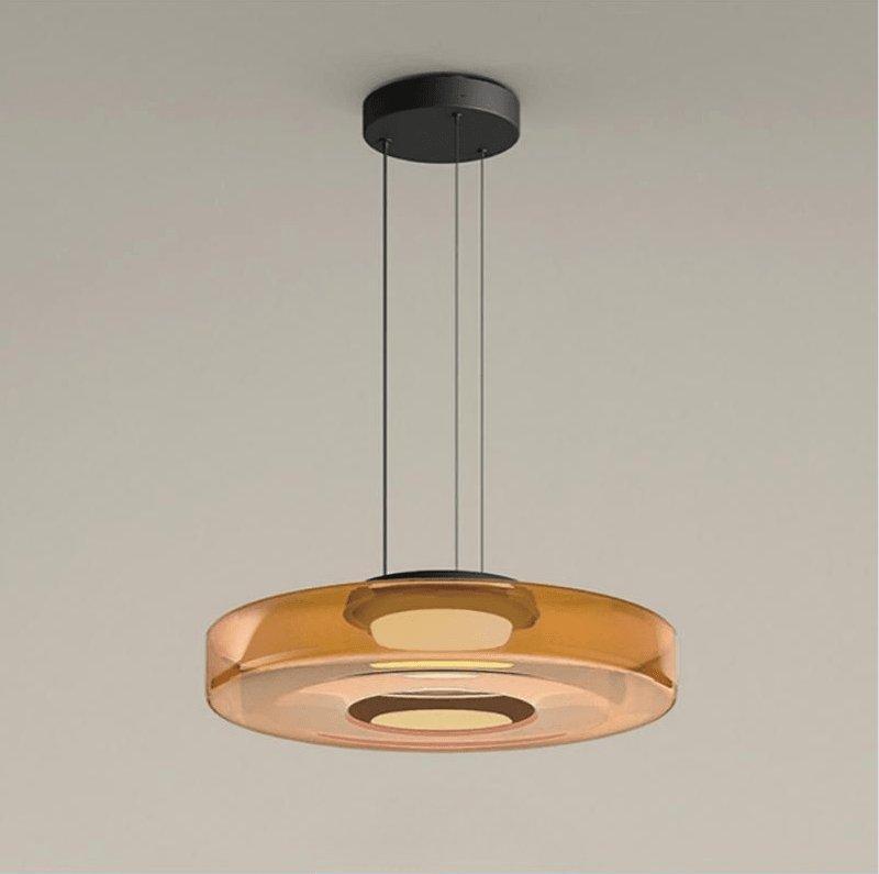 Minimalist Pendant Light Glass Adjustable Height Black 16
