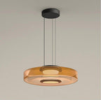 Minimalist Pendant Light Glass Adjustable Height Black 16
