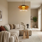 Minimalist Pendant Light Glass Adjustable Height Black 88