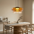 Minimalist Pendant Light Glass Adjustable Height Black 89