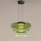 Minimalist Pendant Light Glass Adjustable Height Black 9