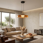 Minimalist Pendant Light Glass Adjustable Height Black 98