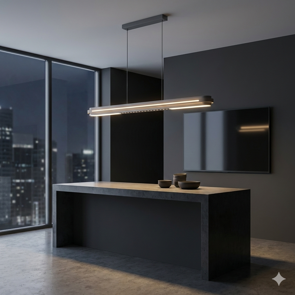 Minimalist Pendant Light Metal Adjustable Dimmable 1