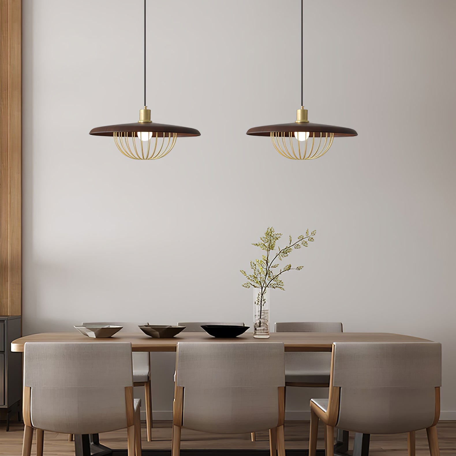 Minimalist Pendant Light Solid Wood Elegant Design 8