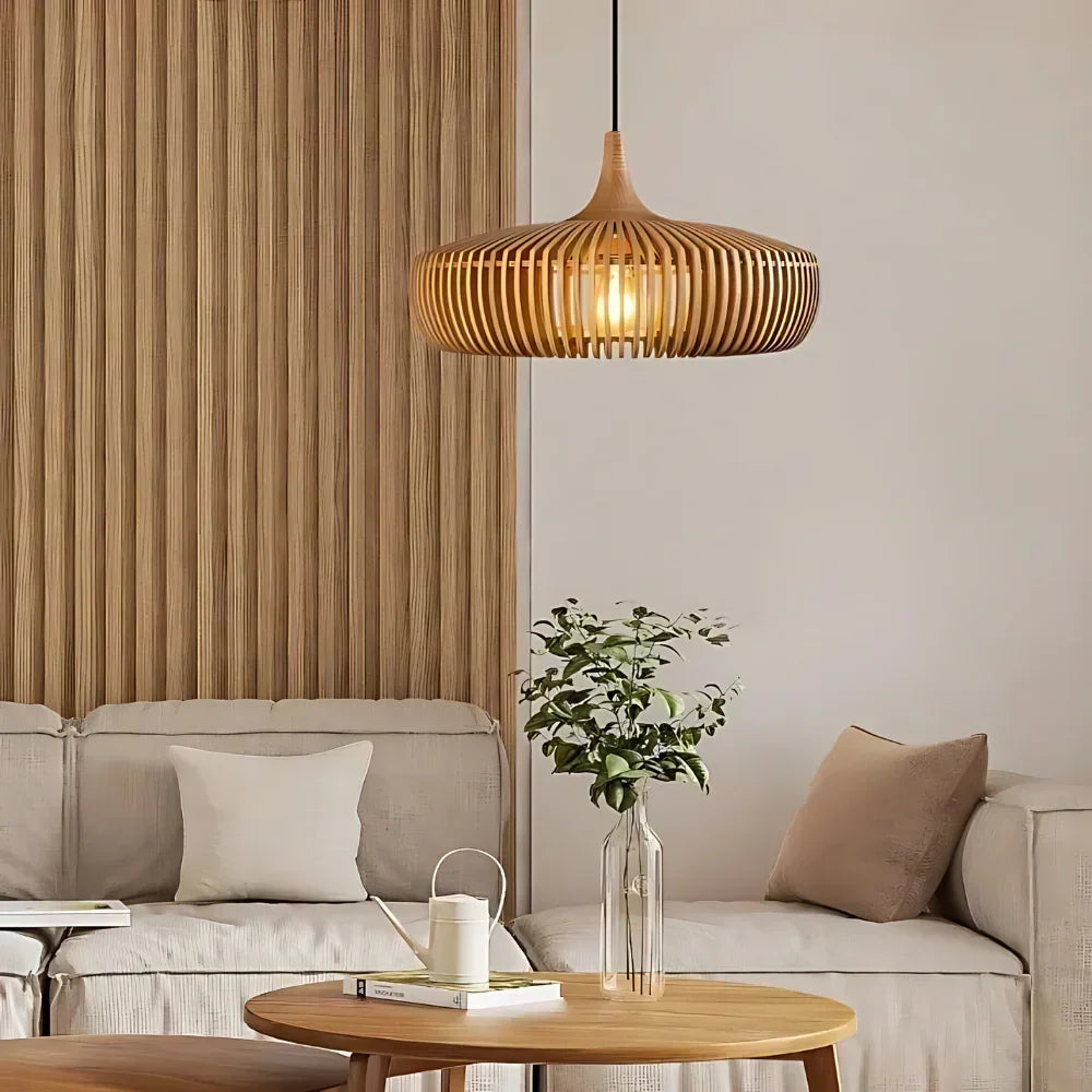 Minimalist Pendant Light Solid Wood Elegant Scandinavian 0