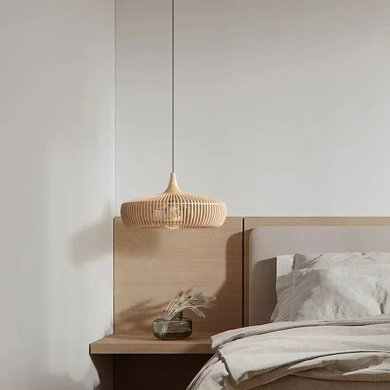 Minimalist Pendant Light Solid Wood Elegant Scandinavian 2