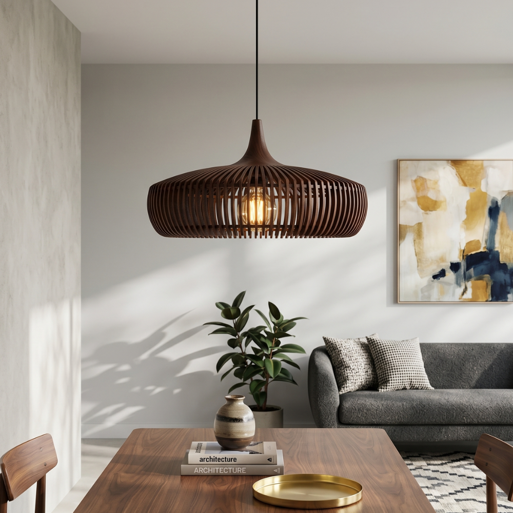Minimalist Pendant Light Solid Wood Elegant Scandinavian 97