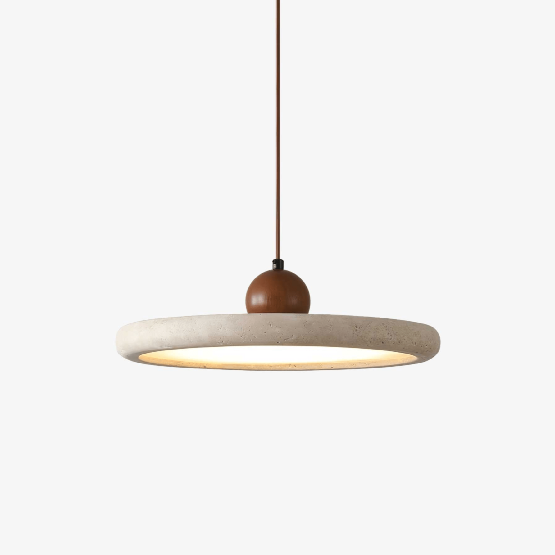 Minimalist Pendant Light Travertine Stone Modern 0